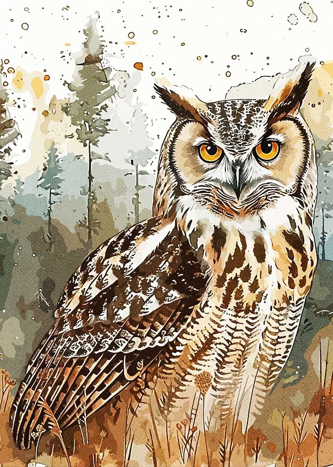 Owl Vintage Paint