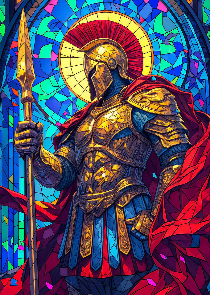 Stained Glass Warrior