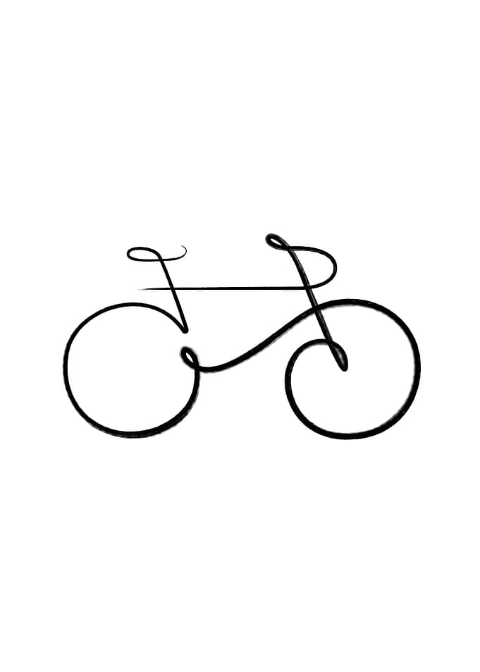 Simple Bicycle Line Art