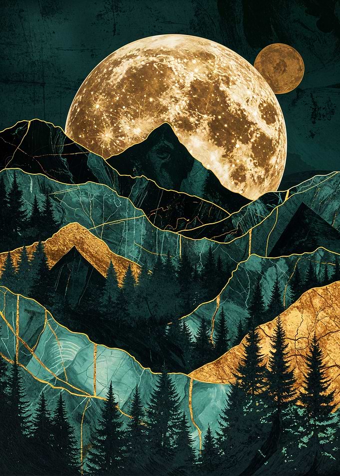 Golden Forest at Moonlight