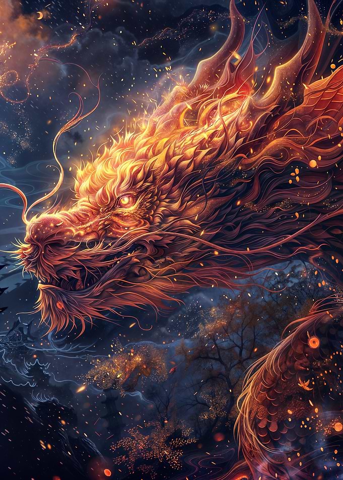 Glowing Red Dragon