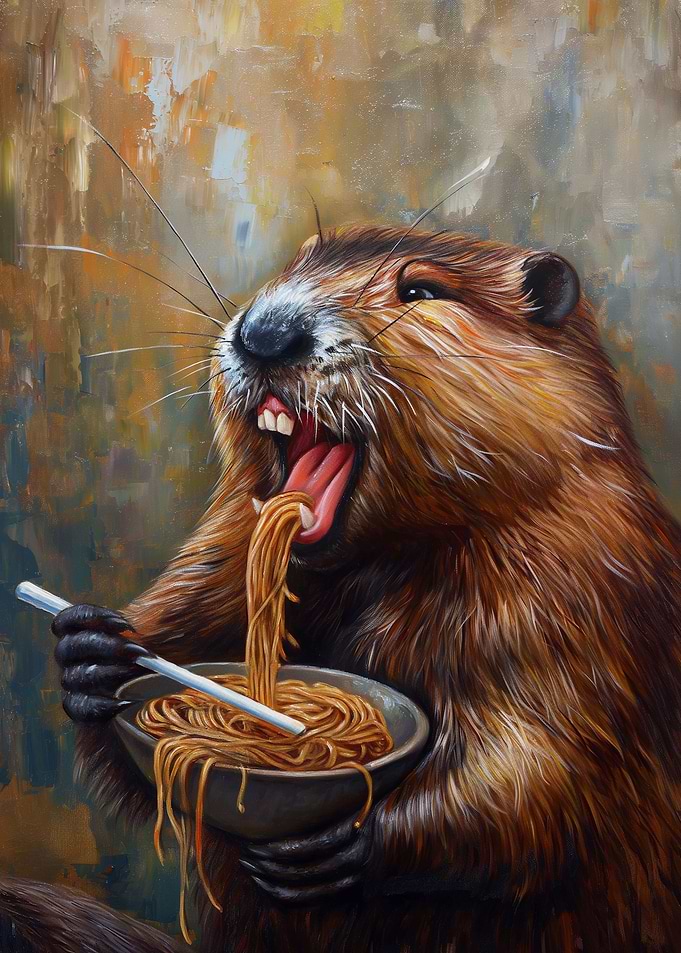 Funny Beaver Ramen Noodles