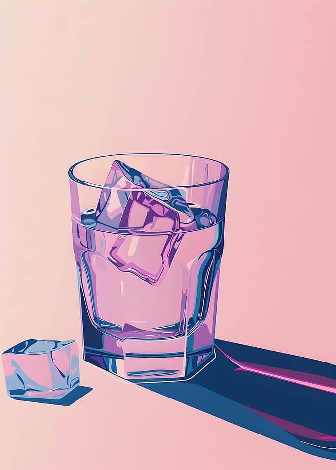 Minimalist Glass with ice