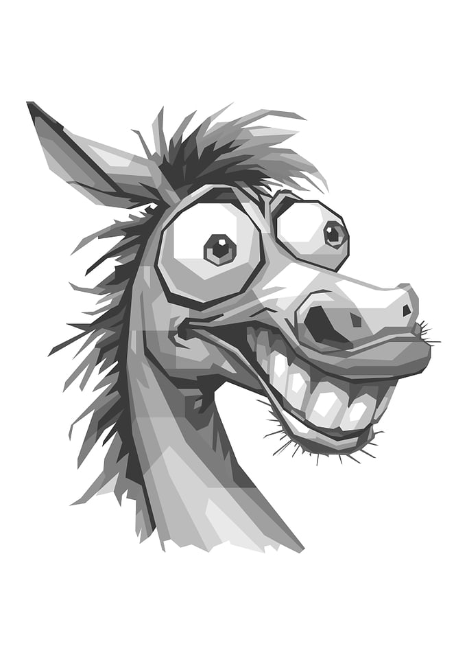 Cute Pony Horse gray