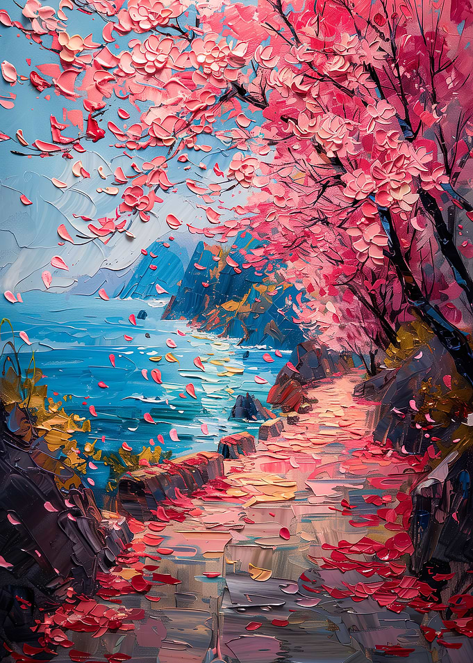 Cherry Tree Oil Painting