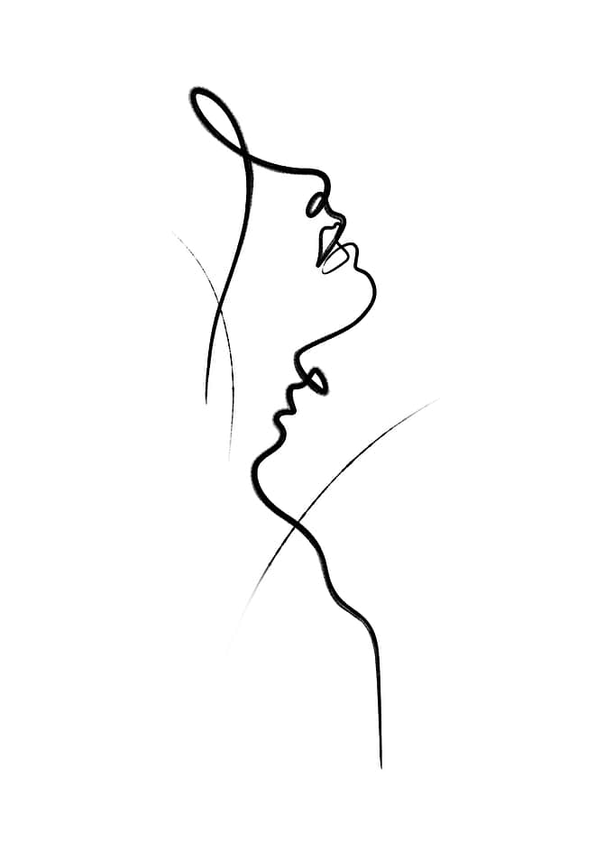 Sexy Couple Line Art