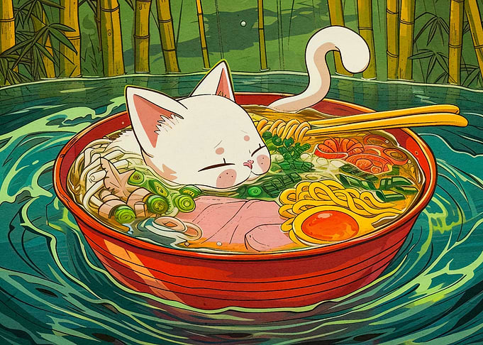 cat ramen japan