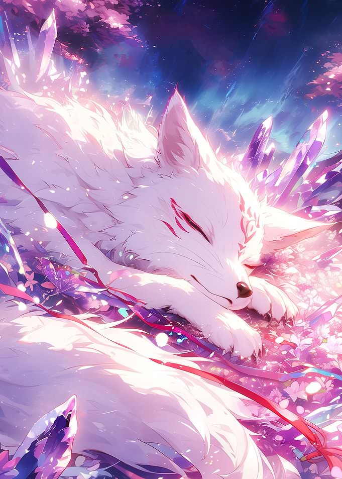 Baby sleeping Kitsune