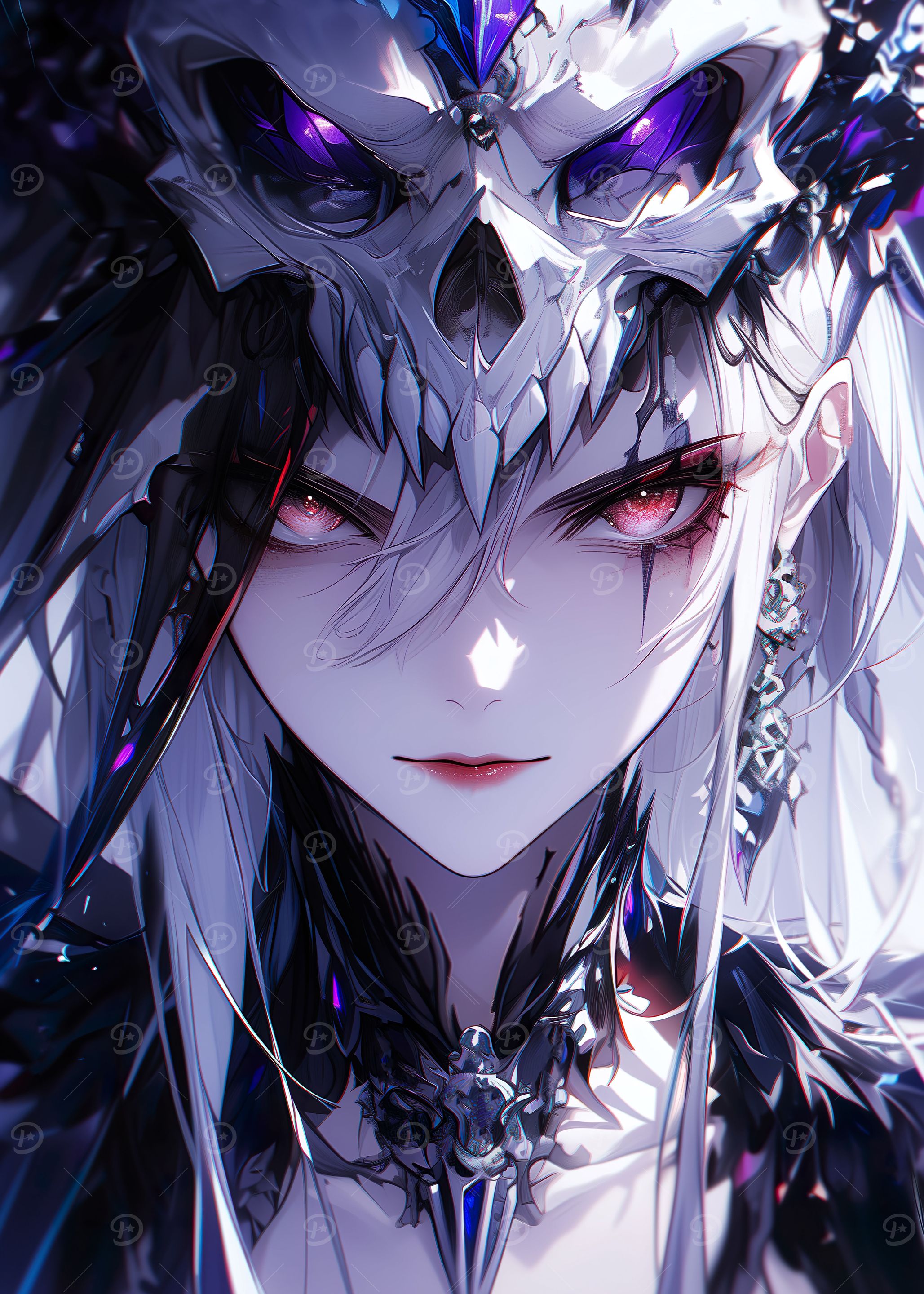 Demon Skull Girl Purple