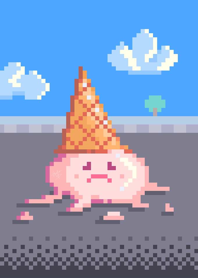 Sad Retro Ice cream Cone