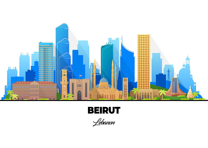 Beirut Lebanon Skyline