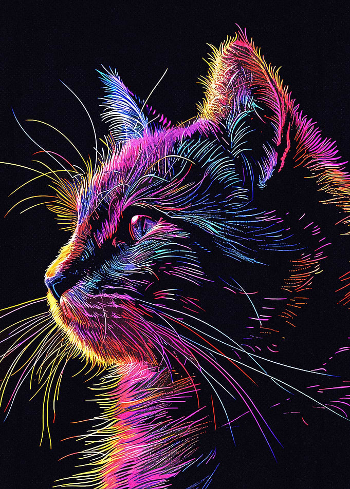 Colorful Cats Art