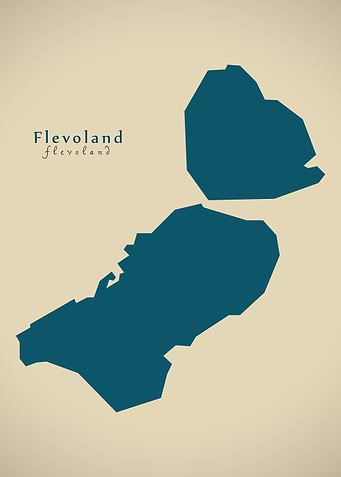 Flevoland Netherlands map