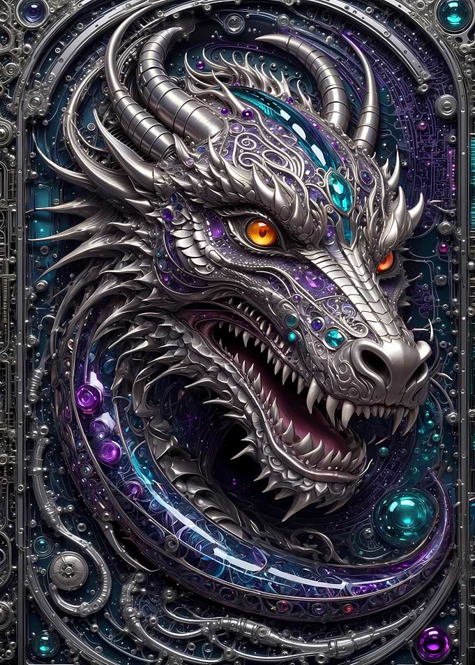 Dragon Guardian Art Deco