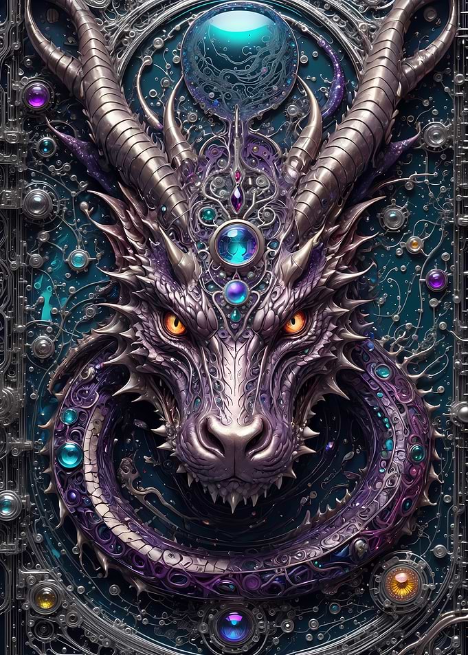 Quantum Dragon Portrait