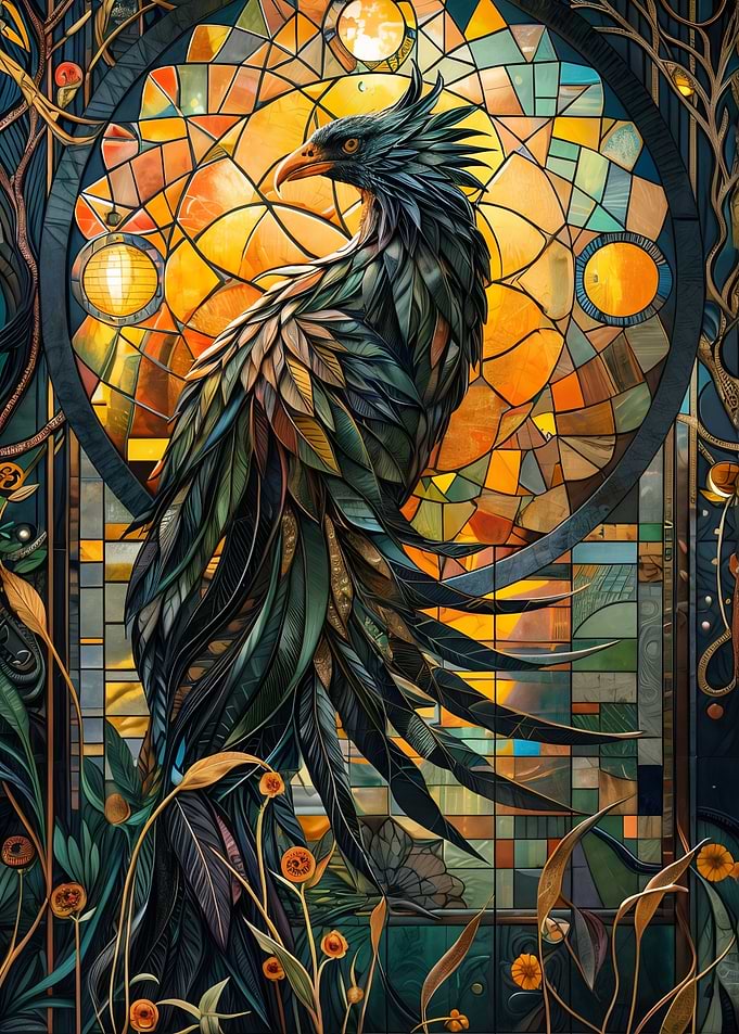 Stained Glass Phoenix
