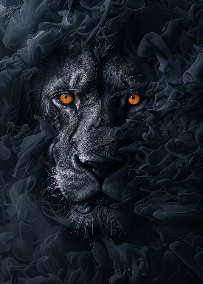 Lion in Black Smoke