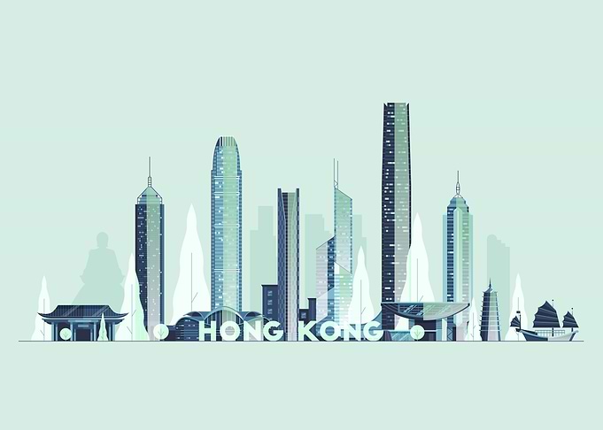 Hong Kong China Skyline