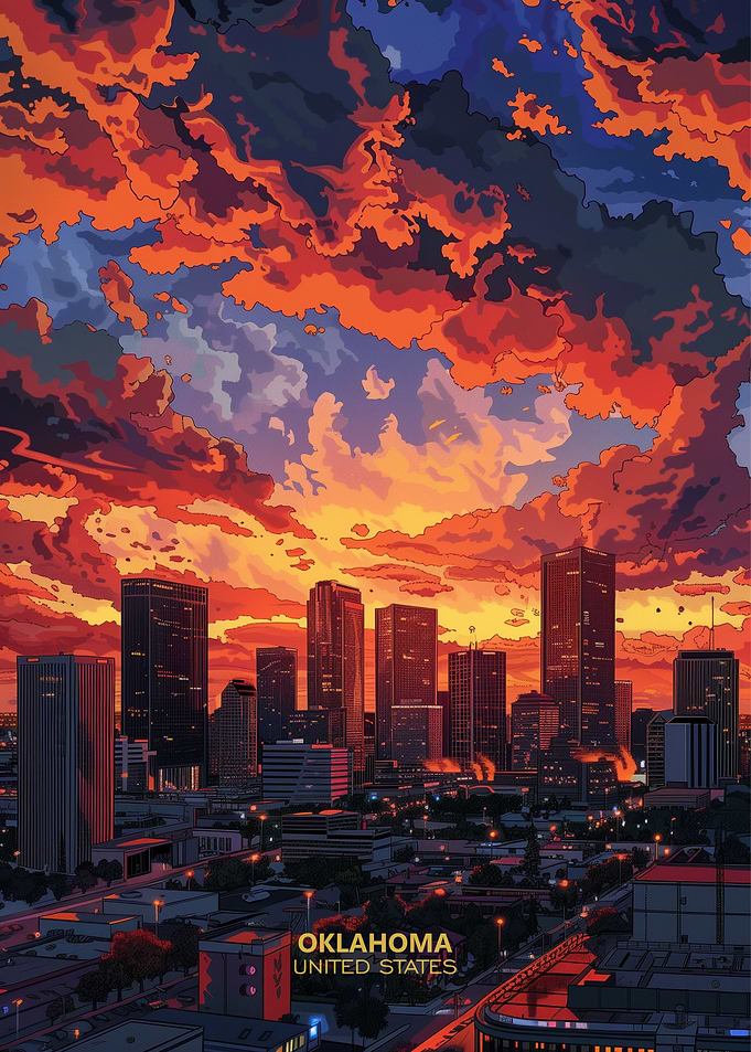 Night at Oklahoma city