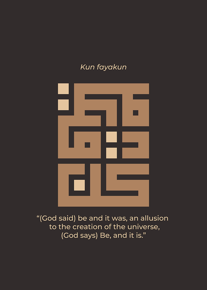 Kufi Calligraphy Poster