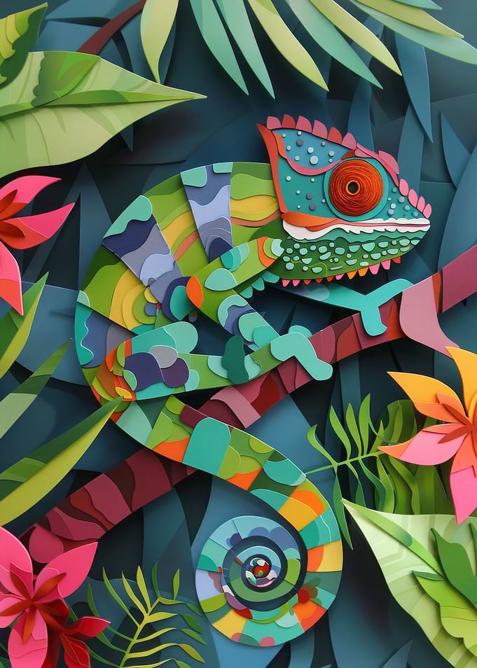 Chameleon Paper Craft