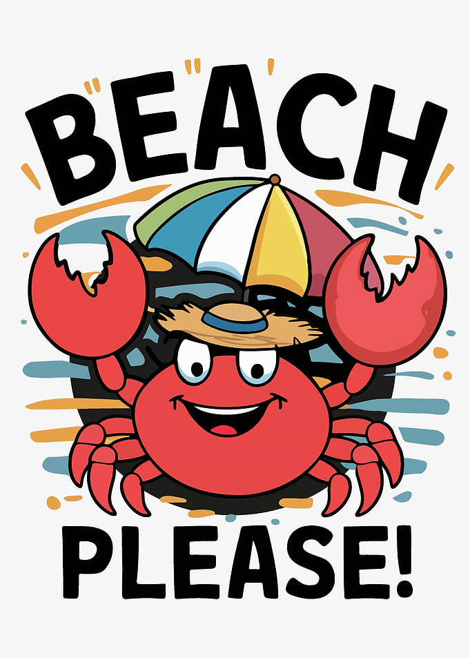 Crab Beach Please Fun and
