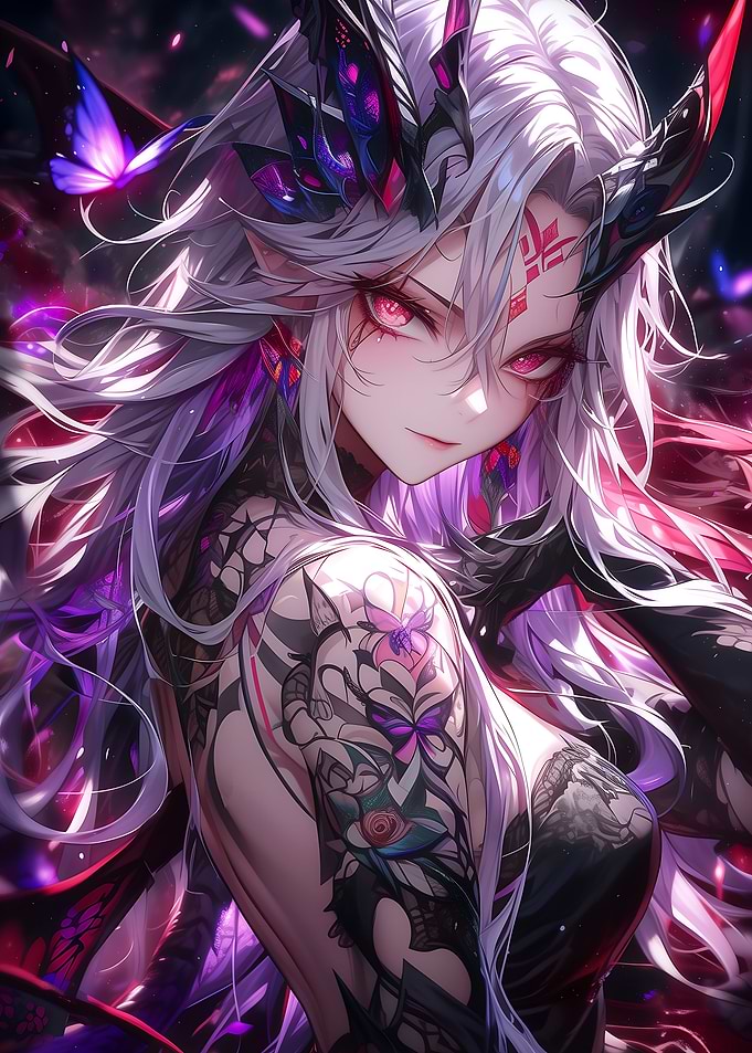 Tattooed Anime Girl