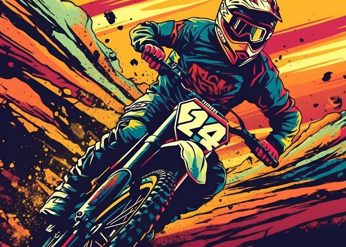 Motorcyclist Riding