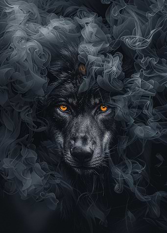 Wolf in Black Smoke
