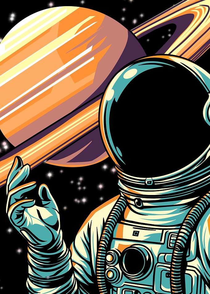 Astronaut in Saturn