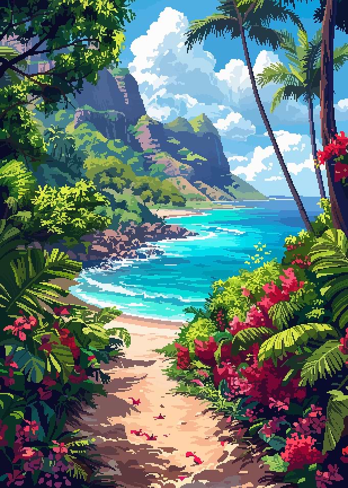 Hawaii Pixel Art