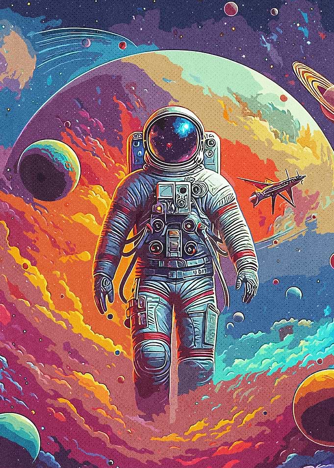 Astronaut Colorful
