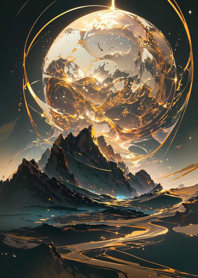 Golden Crystal Planet
