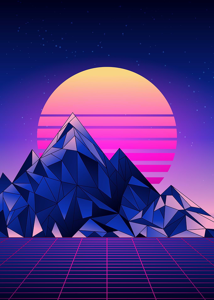 Low poly mountains