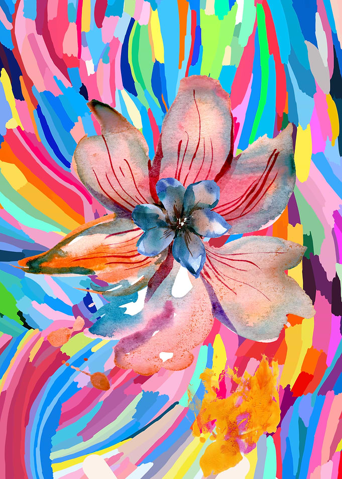 Acrylic Flower Painting