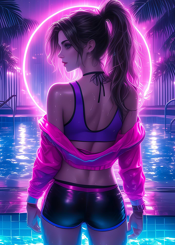 Beautiful Neon Girl