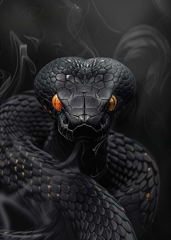 King Cobra in Black Smoke