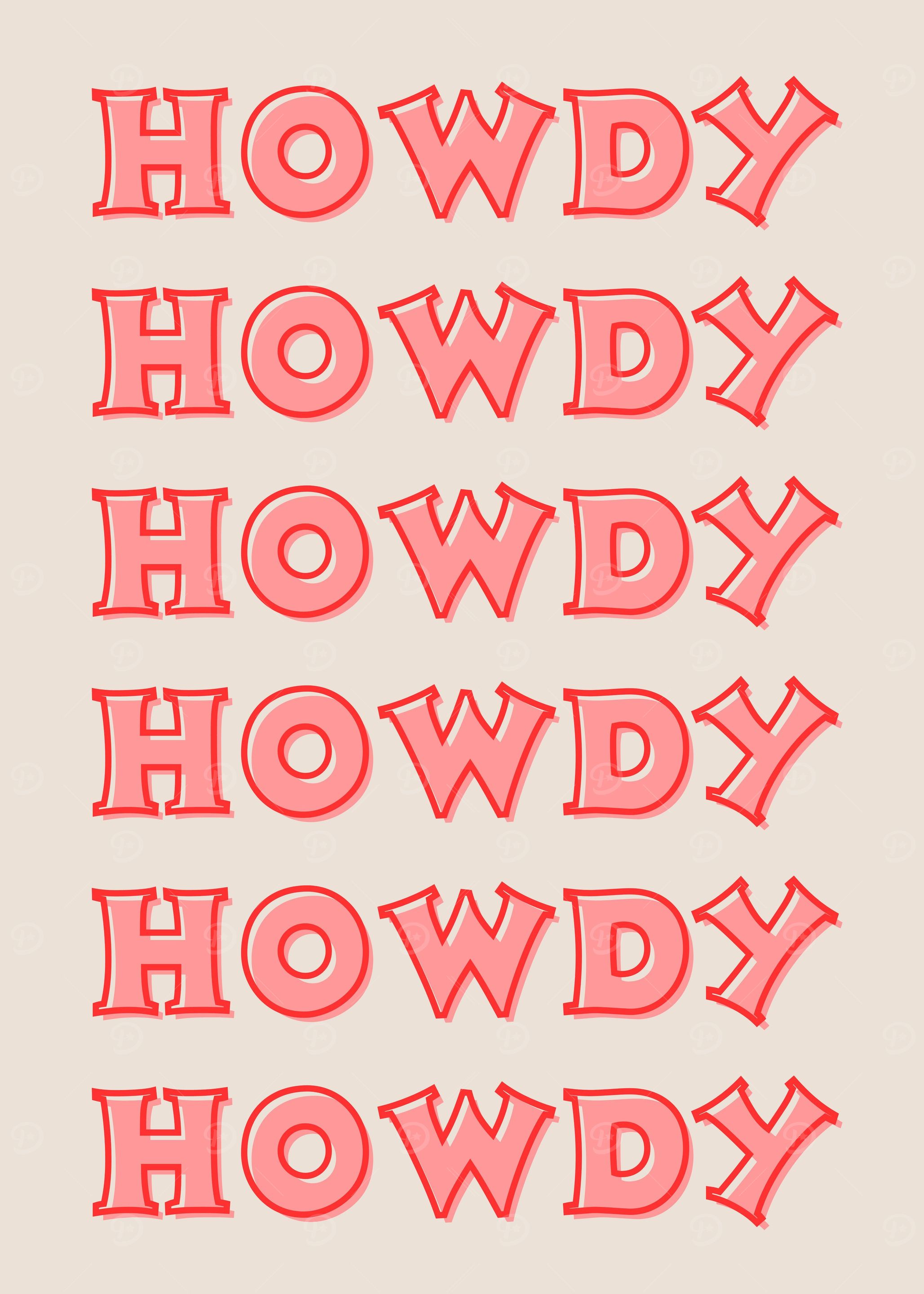 Howdy word minimalist rose
