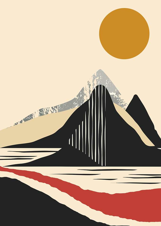 Abstract Earthy Landscape