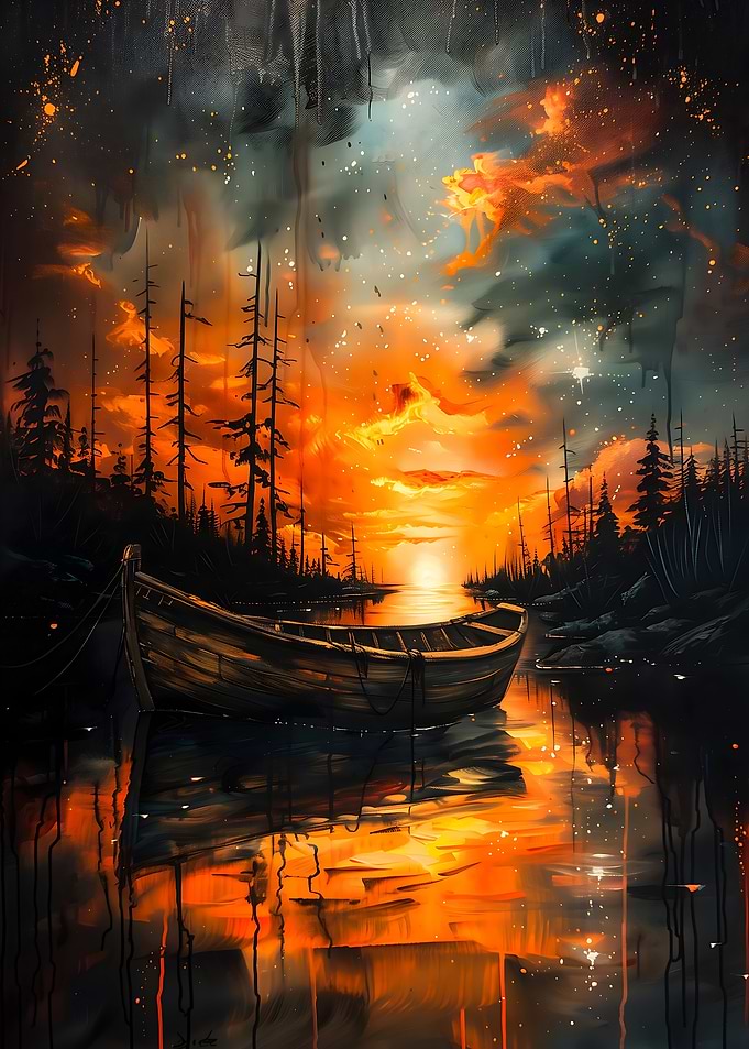 Sunset Boat Travel