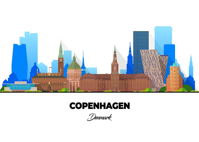 Copenhagen Denmark Skyline