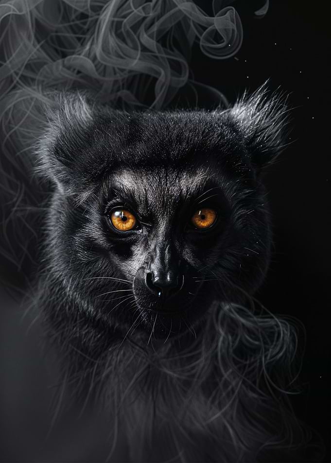 Lemur in Black Smoke