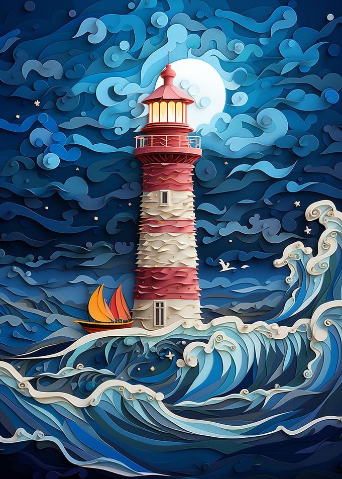 Lighthouse in the storm