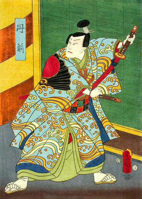 Warrior Spirit — Japanese art metal poster