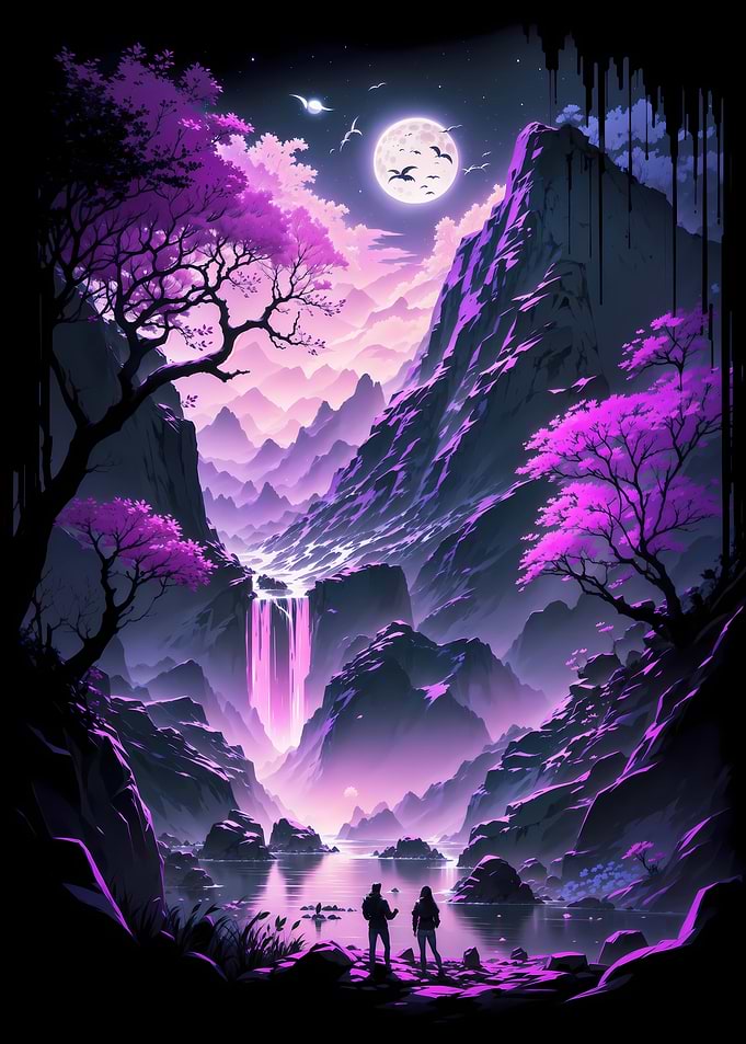 Infinite Purple Landscape