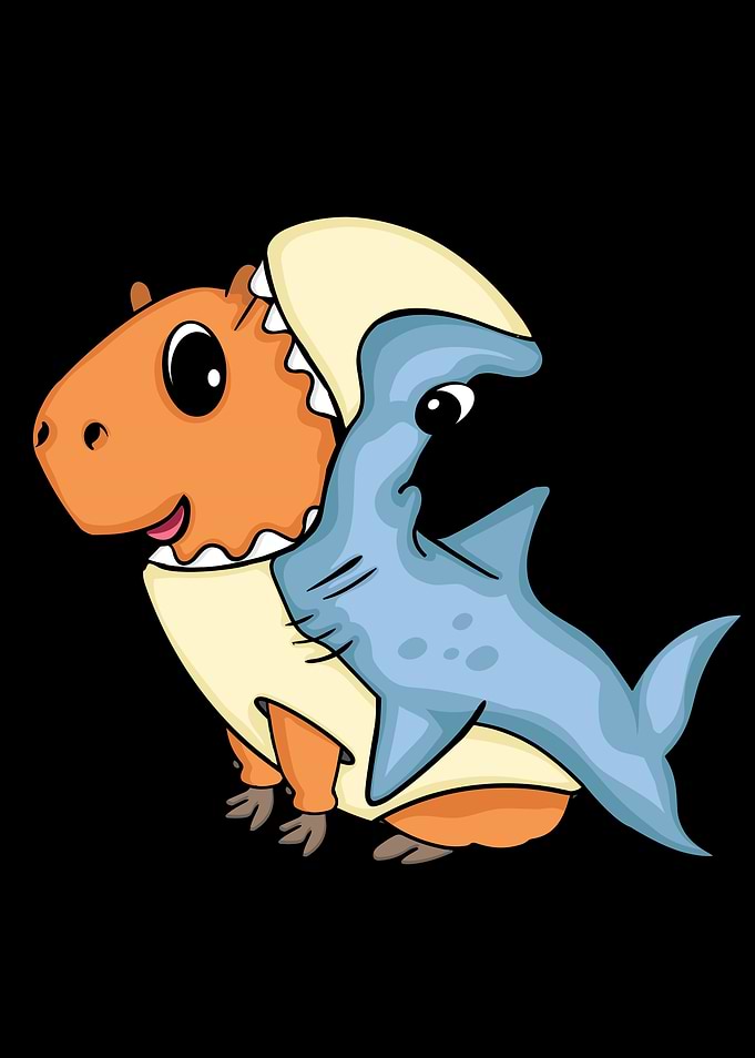 Cute Capybara Shark Gift