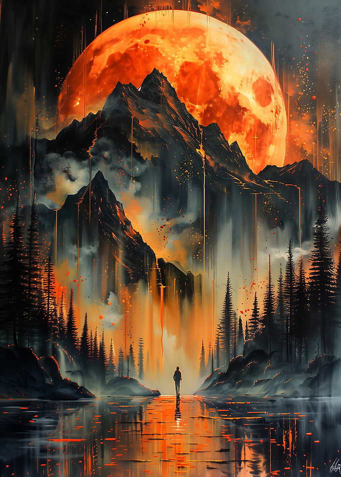 Alone in golden Landscape
