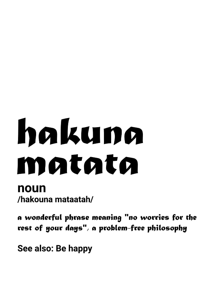 hakuna matata definition