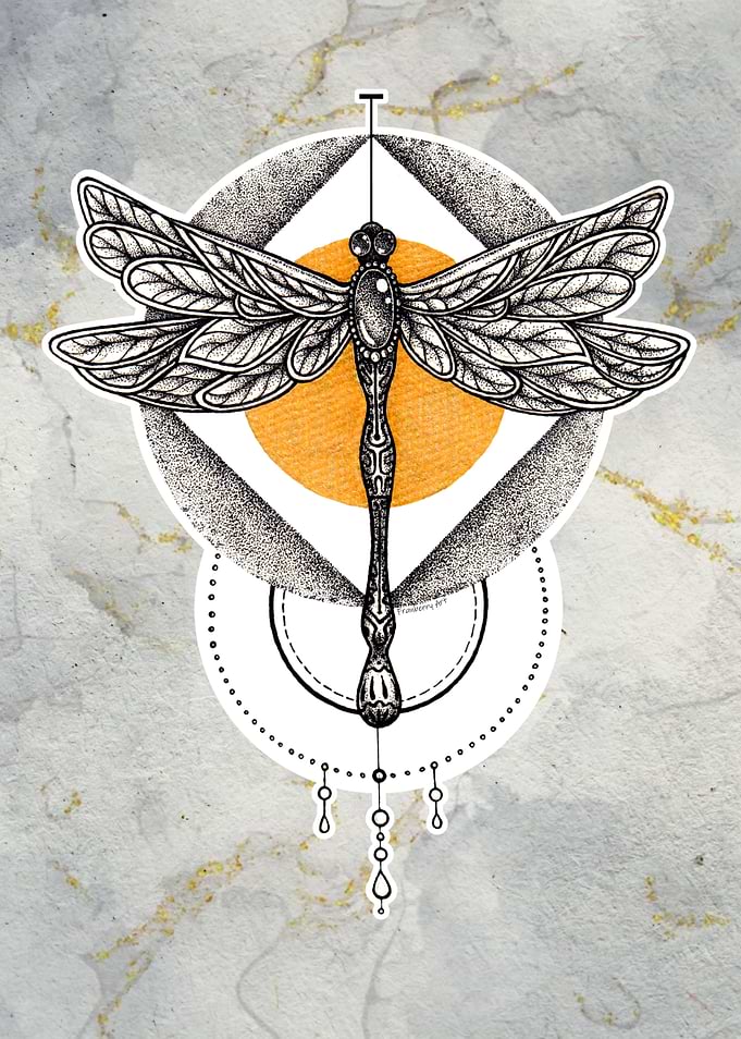 Dragonfly in Gold