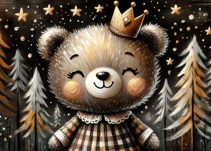 Cute Whimsical Teddy Bear